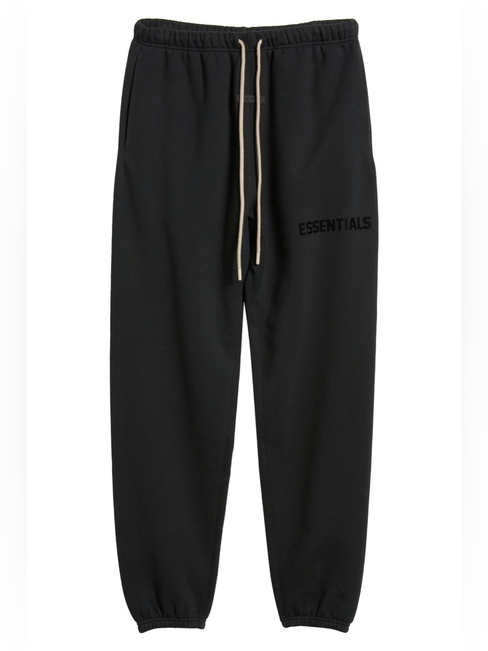 Fear of God Essentials Relaxed Cotton Blend Drawstring Sweatpants in Black - XS